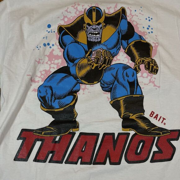 Bait x Marvel Comics Thanos White T-Shirt Size Medium Great Graphic Streetwear - Picture 1 of 7